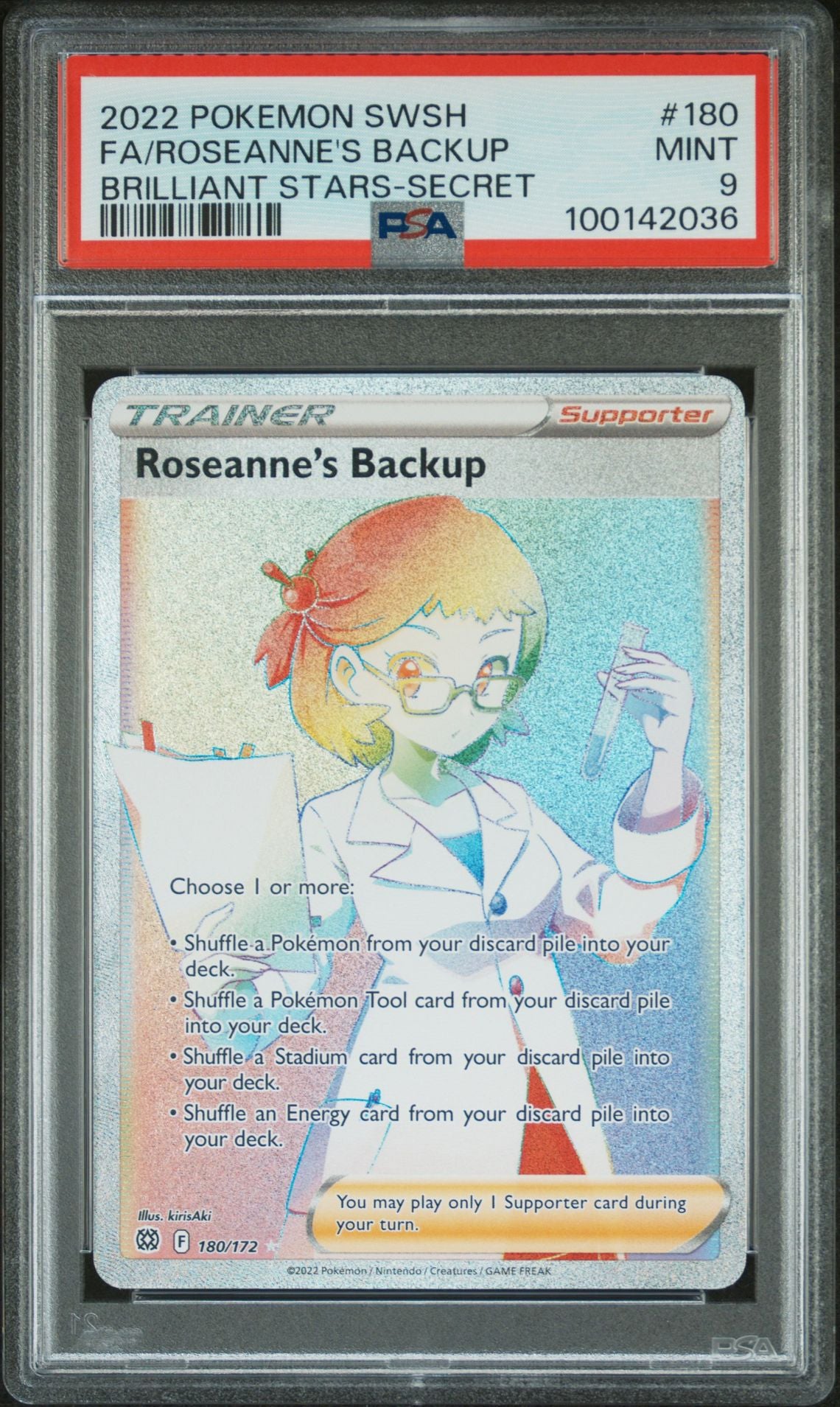 PSA 9 Roseanne's Backup Full Art (EN)